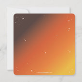 Square Oranje Diamond Spider Web Halloween Party Kaart (Achterkant)