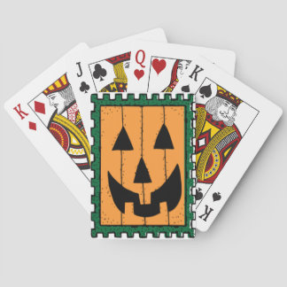 Square Oranje Jack O' Lantern Halloween Speelkaarten