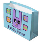 Square paashaas-cadeau (groot) large cadeautasje (Achterkant Gekanteld)