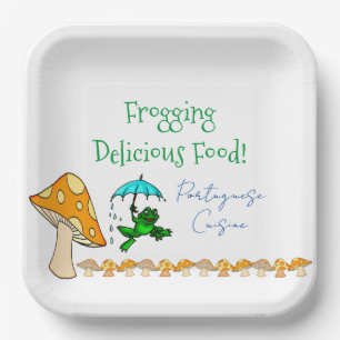 Square Paper Bord Frogging Delicious Portugees