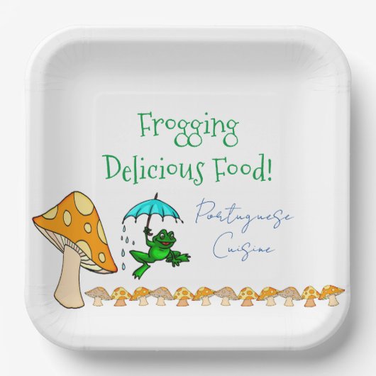 Square Paper Bord Frogging Delicious Portugees (Voorkant)
