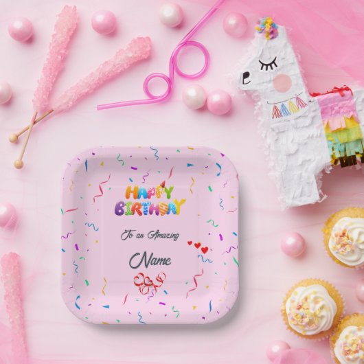 Square Paper Bord – ideaal voor verjaardagsfeestje (Feest)