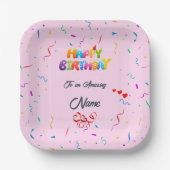 Square Paper Bord – ideaal voor verjaardagsfeestje (Voorkant)