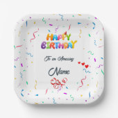 Square Paper Bord – ideaal voor verjaardagsfeestje (Voorkant)