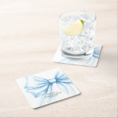 Square Paper Coaster for baby shower. Kartonnen Onderzetters (Insitu)