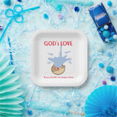 Square Paper Plate set with scripture Papieren Bordje (Feest)