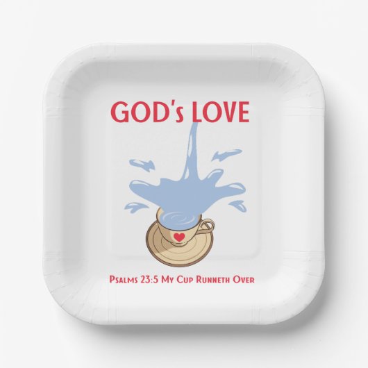 Square Paper Plate set with scripture Papieren Bordje (Voorkant)