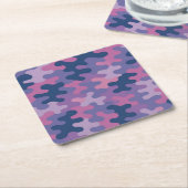 Square Paper Pulp Camo Coaster Set Kartonnen Onderzetters (Schuin)