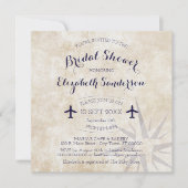 Square Passport Reisthemd Vrijgezellenfeest Invite Kaart (Voorkant)