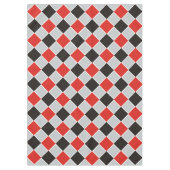 SQUARE Patroon - zwart rood wit + uw achtergrond Tafelkleed (Voorkant)