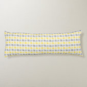 Square Pattern Yellow & Grey Body Pillow Lichaamskussen (Achterkant)