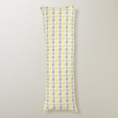 Square Pattern Yellow & Grey Body Pillow Lichaamskussen (Voorkant Verticaal)