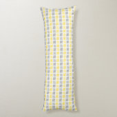 Square Pattern Yellow & Grey Body Pillow Lichaamskussen (Achterkant (Verticaal))