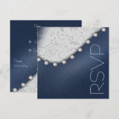 Square Pearl RSVP Kaart (Voorkant / Achterkant)