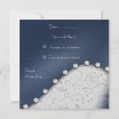 Square Pearl RSVP Kaart (Achterkant)