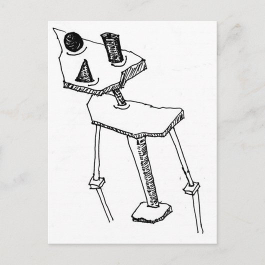 Square Peg Briefkaart (Voorkant)