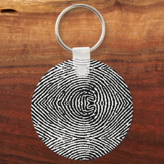 Square People Fingerprints Sleutelhanger (Voorkant)