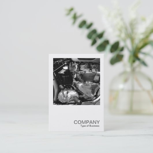 Square Photo 0115 - Classic Motorcycle Engine Visitekaartje (Staand voorkant)