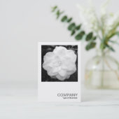 Square Photo 0120 - White Camelia Visitekaartje (Staand voorkant)