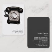 Square Photo 0123a - Old Telephone II (afgerond) Visitekaartje (Voorkant / Achterkant)