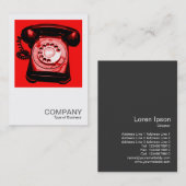 Square Photo 0125 - Hotline - Red Visitekaartje (Voorkant / Achterkant)