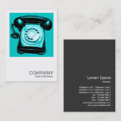 Square Photo 0126 - Hotline - Cyaan Blue Visitekaartje (Voorkant / Achterkant)