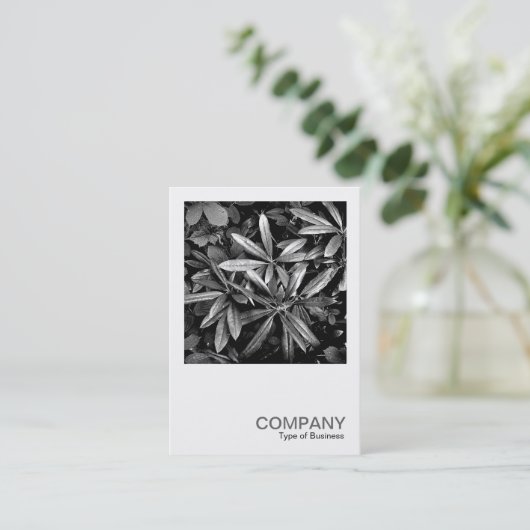 Square Photo 0132 - Rhododendron Leaves Visitekaartje (Staand voorkant)