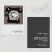 Square Photo 0148 - Old Telephone - Warm Toned Visitekaartje (Voorkant / Achterkant)