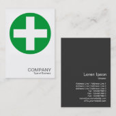 Square Photo 0155 - Big Plus Sign - Groen Visitekaartje (Voorkant / Achterkant)