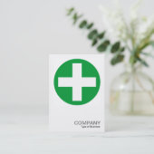 Square Photo 0155 - Big Plus Sign - Groen Visitekaartje (Staand voorkant)