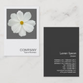 Square Photo 0162 - Cosmos Flower on Grey Visitekaartje (Voorkant / Achterkant)