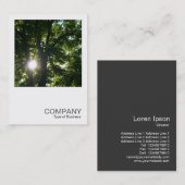 Square Photo 0254 - Sun Through Trees Visitekaartje (Voorkant / Achterkant)