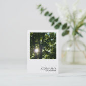 Square Photo 0254 - Sun Through Trees Visitekaartje (Staand voorkant)