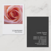 Square Photo 0255 - Roze Rose Visitekaartje (Voorkant / Achterkant)