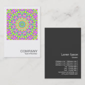 Square Photo 0270 - Colorful Kaleidoscope Visitekaartje (Voorkant / Achterkant)