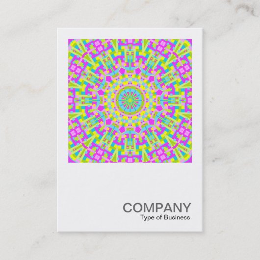 Square Photo 0270 - Colorful Kaleidoscope Visitekaartje (Voorkant)