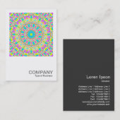 Square Photo 0271 - Colorful Kaleidoscope Visitekaartje (Voorkant / Achterkant)