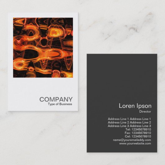 Square Photo 0281 - Fractal Flame Waves Visitekaartje (Voorkant / Achterkant)