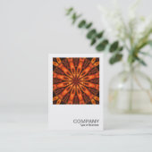 Square Photo 0285 - Oranje Kaleidoscoop 02 Visitekaartje (Staand voorkant)