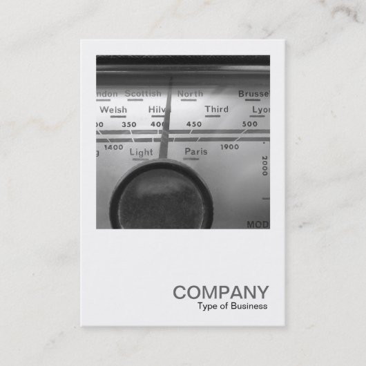 Square Photo 0328 - Old UK Radio Dial Visitekaartje (Voorkant)
