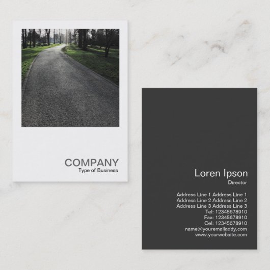 Square Photo 0383 - Sunlit Path Visitekaartje (Voorkant / Achterkant)