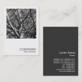 Square Photo 0387 - Branches (B&W) Visitekaartje (Voorkant / Achterkant)