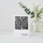 Square Photo 0387 - Branches (B&W) Visitekaartje (Staand voorkant)