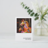 Square Photo 0441 - Merry-go-Round Horses Visitekaartje (Staand voorkant)