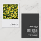 Square Photo 0508 - Yellow Daisies Visitekaartje (Voorkant / Achterkant)