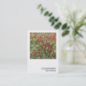 Square Photo 0509 - Bed of Tulips Visitekaartje (Staand voorkant)