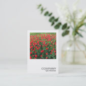 Square Photo 0510 - Bed of Red Tulips 01 Visitekaartje (Staand voorkant)