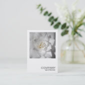 Square Photo 0512 - White Camellia Visitekaartje (Staand voorkant)