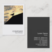 Square Photo 0514 - Herring Gull Sunset Visitekaartje (Voorkant / Achterkant)