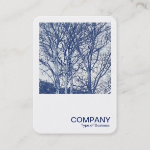 Square Photo 0591 - Trees in Winter - Cyanotype Visitekaartje